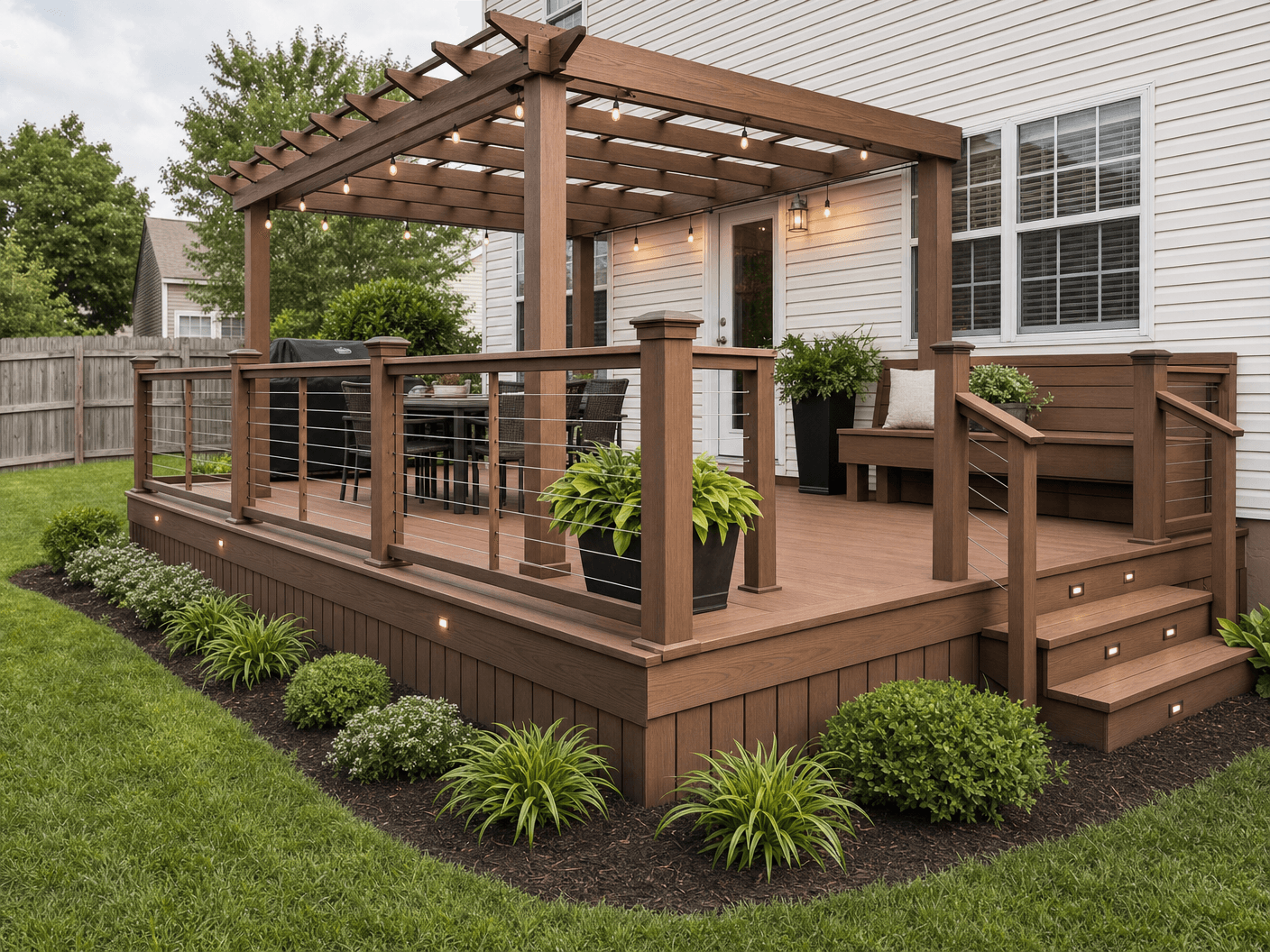Stunning new Trex composite deck after Verax Group build